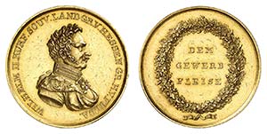 Hesse - Guillaume II, 1821-1847.  Médaille ... 