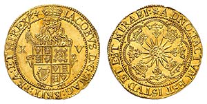 Jacques I, 1603-1625.  Spur-Ryal non daté ... 