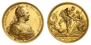 Georges II, 1727-1760.  Médaille en or ... 
