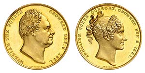 Guillaume IV, 1830-1837.  Médaille en or ... 