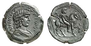 Antinoos † 130 ap. J.-C. Drachme 134/5, ... 