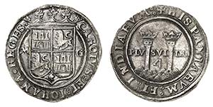 Jeanne et Charles, 1504-1516.  4 Reales non ... 