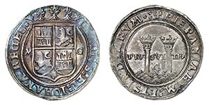 Jeanne et Charles, 1504-1516.  4 Reales non ... 