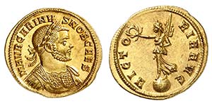 Carin César 282-283. Aureus 282, Siscia. M ... 