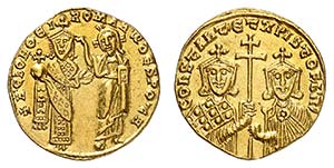 Constantin VII et Romain I 920-944. Solidus ... 