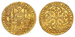 Bavière - Louis IV, 1314-1347.  Chaise dor ... 