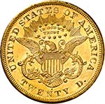 20 Dollars Coronet Head 1871 S,  San ... 