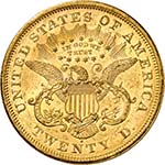 20 Dollars Coronet Head 1872 S,  San ... 