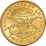 20 Dollars Coronet Head 1876 S, San ... 