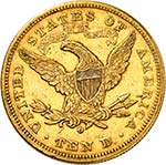 10 Dollars 1880 O, New Orleans. Tête de la ... 