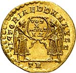 Constans II, 337-350. Solidus 345, Trèves. ... 