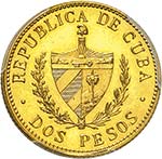 2 Pesos 1915, Philadelphia. FRAPPE sur FLAN ... 