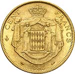 Charles III, 1856-1889.  100 Francs 1886 A, ... 