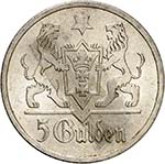 Danzig  - 5 Gulden 1927, Danzig. Vue ... 