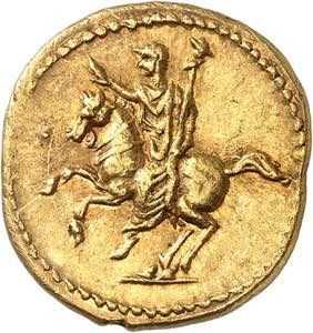 Domitien César 69-81. Aureus 73-75, Rome. ... 