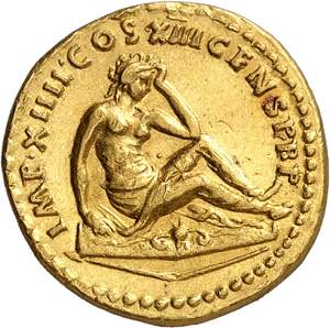 Domitien 81-96. Aureus 87 ap. J.-C., Rome. ... 