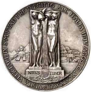 Fuad I, 1922-1936. Médaille en argent ... 