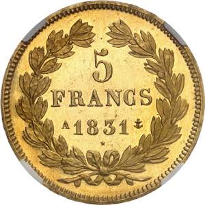 Louis-Philippe I, 1830-1848. 5 Francs 1831 ... 