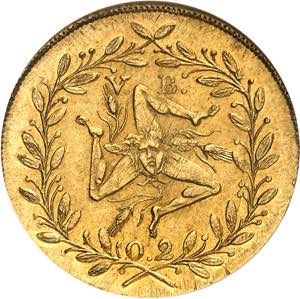 Sicile. Ferdinand III, 1814-1816. Doppia ... 