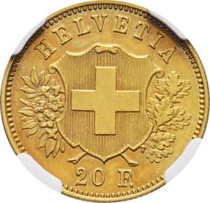Confédération. 20 Francs 1871, Berne. ... 