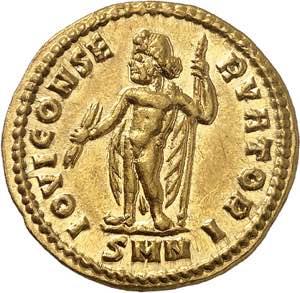 Galère César 293-305. Aureus 294-295, ... 