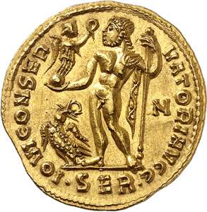 Licinius I 308-324. Aureus 313-314, Serdica. ... 