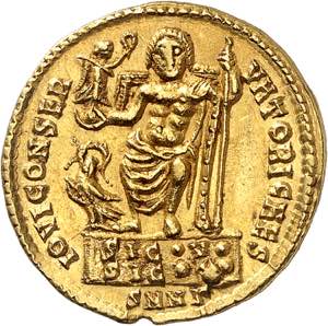 Licinius II César 317-324. Aureus 321-322, ... 