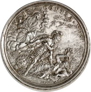 Louis XIV, 1643-1715. Médaille en argent ... 