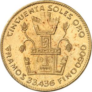 République, 1821-. 50 Soles 1931. Tête ... 