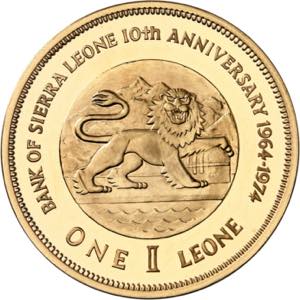 République, 1961-. Leone 1974. PROOF. Un ... 