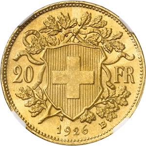 Confédération, 20 Francs 1926 B, Berne. ... 