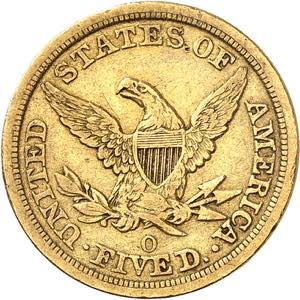 5 Dollars 1846 O, New Orleans. Variété ... 