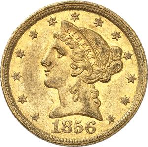 5 Dollars 1856 C, ... 