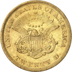 20 Dollars 1851. 33,39g. Fr. 169.
