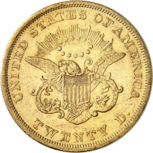 20 Dollars 1853. 33,39g. Fr. 169.