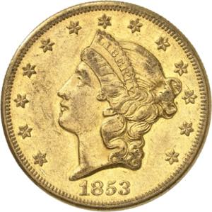 20 Dollars 1853 O, New ... 