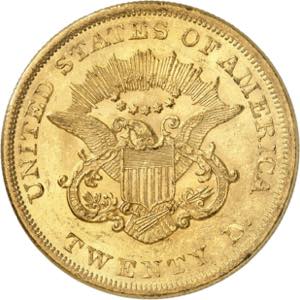 20 Dollars 1861. 33,42g. Fr. 169.