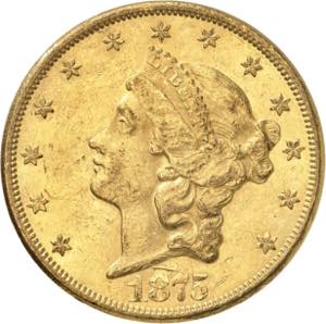 20 Dollars 1875 CC, ... 