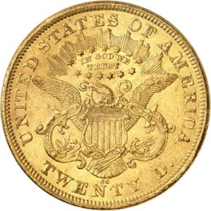 20 Dollars 1875 CC, Carson City. 33,42g. Fr. ... 