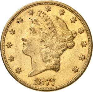 20 Dollars 1877 CC, ... 