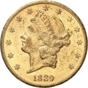20 Dollars 1889 CC, ... 