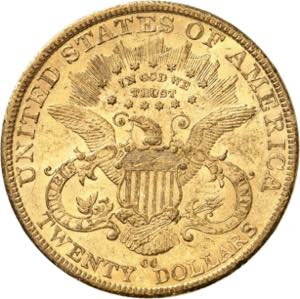 20 Dollars 1889 CC, Carson City. 33,41g. Fr. ... 