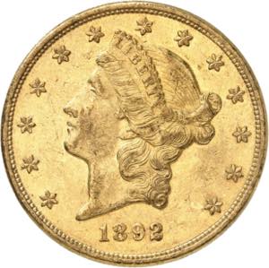 20 Dollars 1892 CC, ... 