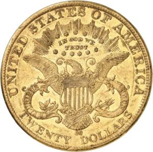 20 Dollars 1893 CC, Carson City. 33,40g. Fr. ... 