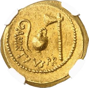 Jules César. Aureus 46 av. J.-C., Rome. C ... 
