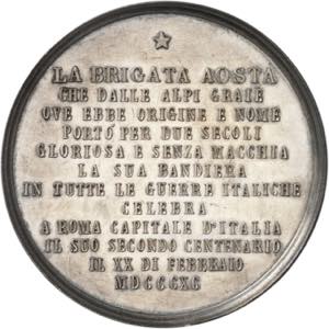 Royaume dItalie, Médaille en argent 1890 ... 