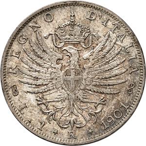 Royaume dItalie, 1 Lire 1901 R, Rome. Tête ... 