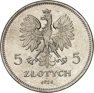 Première République, 1918-1939. 5 Zlotych ... 