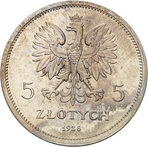 Première République, 1918-1939. 5 Zlotych ... 