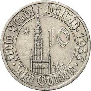 Danzig, 10 Gulden 1935, ... 